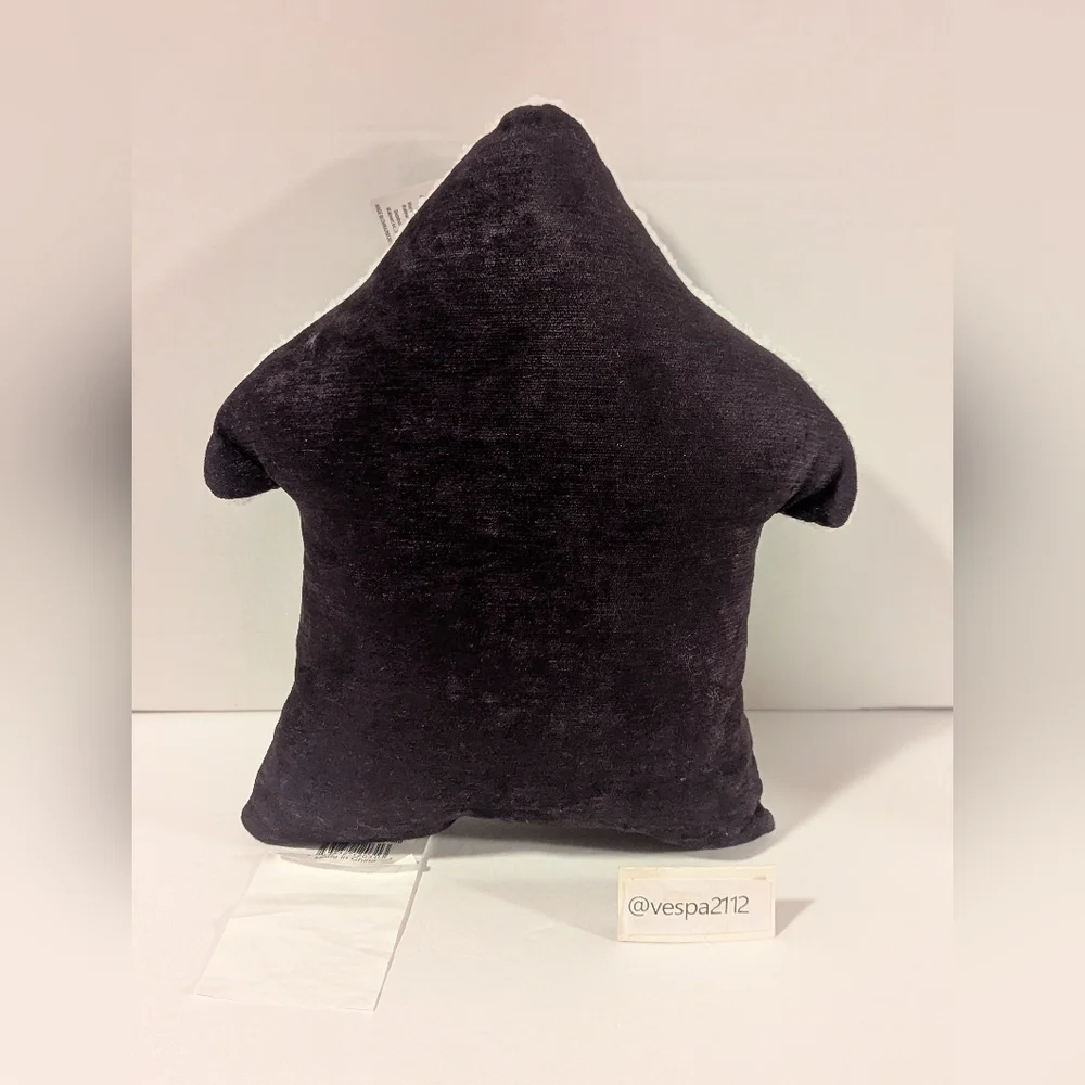 Halloween Plush Skeleton House Pillow - Black & White